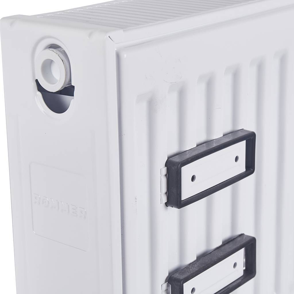 Радиатор панельный профильный ROMMER Compact тип 22 - 300x600 мм (подкл.боковое, белый)