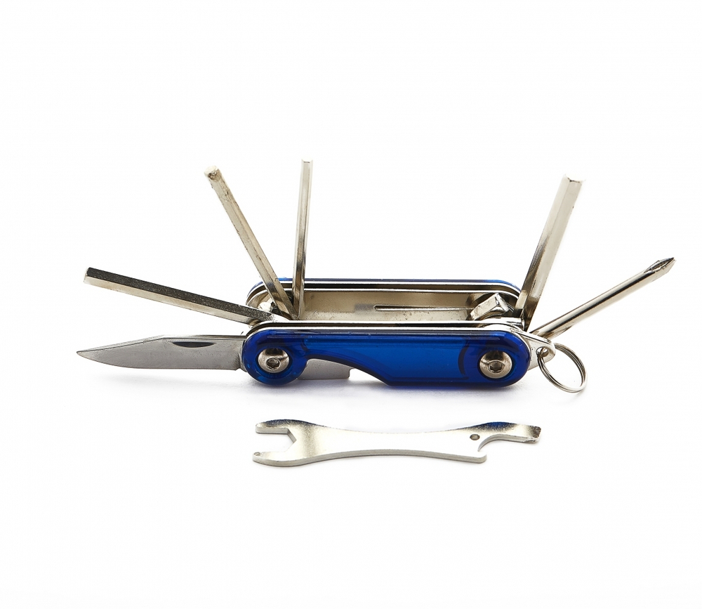 Набор инструментов 7 функций (отвертка, нож, ключи: 3/4/5/6мм), материал сталь, синий VSI 04
