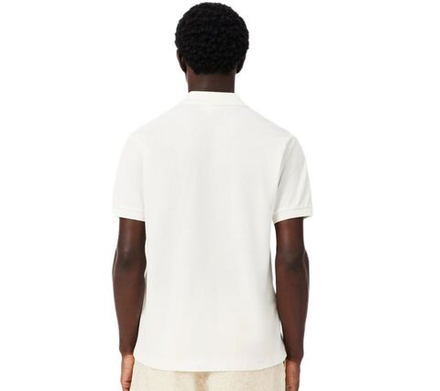 Теннисное поло Lacoste Classic Fit Graphic Branding - flour