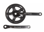 Система HDL GS-S156 1/2x3/32"x34T, стальные шатуны 170 мм, под квадрат, резьба 9/16", защита звезд: черный пластик c лого TECH TEAM FC-GS-S156-34/170-B, 34886