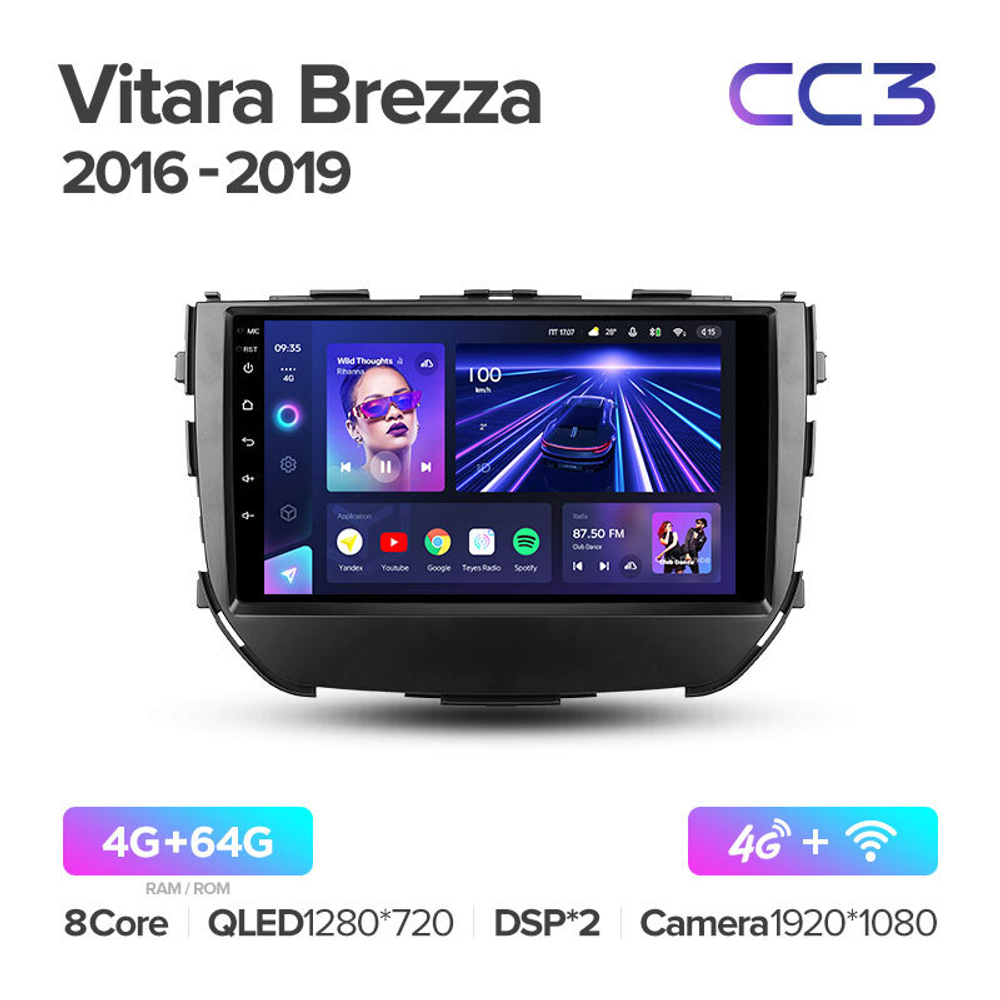 Teyes CC3 9" для Suzuki Vitara Brezza 2016-2019