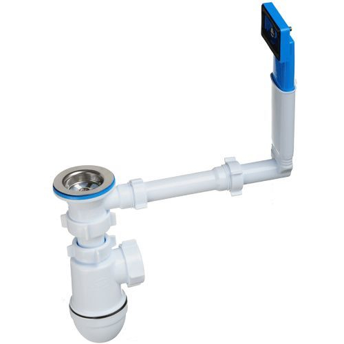 Сифон Ани Грот 1 1/2"*40 с переливом мойки, жесткий (A0140)