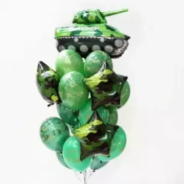 Фонтан из шаров на 23 февраля №3