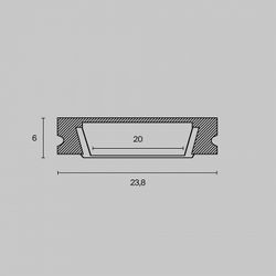 Профиль встраиваемый Maytoni Алюминиевый профиль ALM002S-2M
