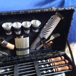 Шашлычный набор Кизляр с шампурами "Дипломат" №14, кейс из эко-кожи 30 предметов