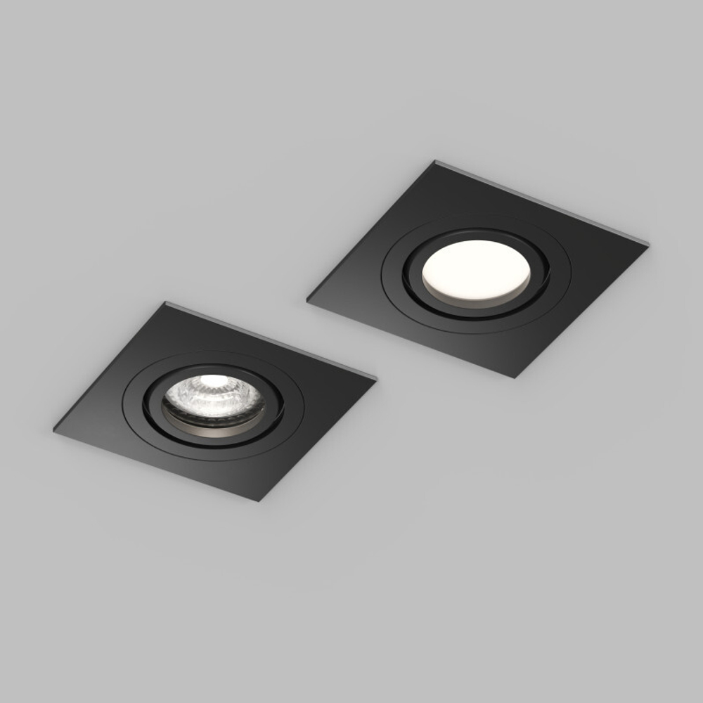 DK2111-BK Встраиваемый влагозащищённый светильник HYDRO, IP44, до 15 Вт LED, GU10, алюминий, чёрный