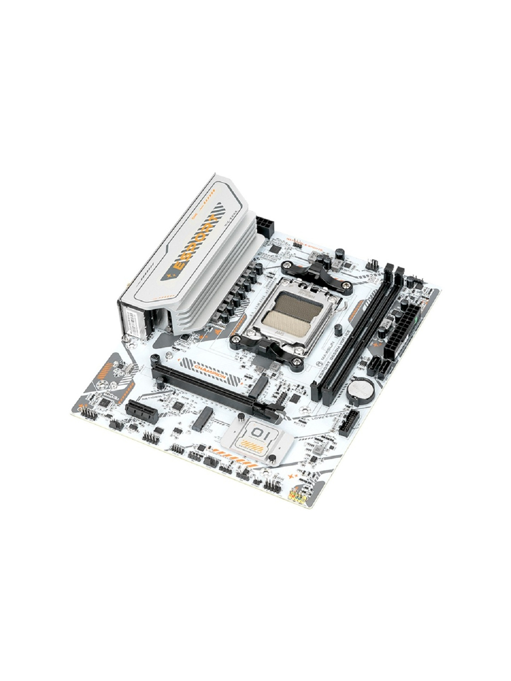 MAXSUN MS-eSport B650M WIFI6 ICE (Socket AM5, mATX, 2*DDR5(96Gb), DP/HDMI, 2*SATA3, 2*M.2, 1*PCIEx16/1*PCIEx1, 2*USB 2.0, 4*USB 3.2, LAN 1*1G,  Bluetooth,  Wi-Fi 802.11ax, RTL)