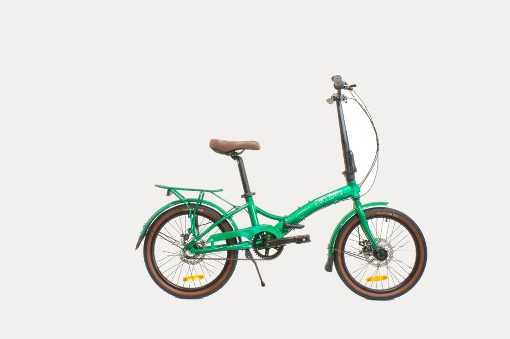 Велосипед 20&quot; EVOLUTION TOWN-3 MD алюминий складной, 3-скосрости планетарная втулка, зеленый