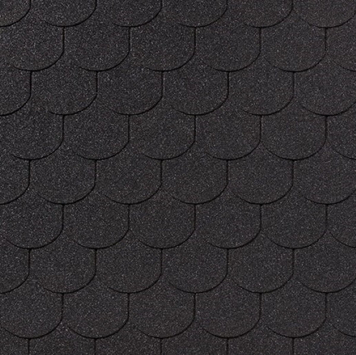 Черепица гибкая Roofshield Фемили Эко Лайт Готик FL-G-47 графитно-черная