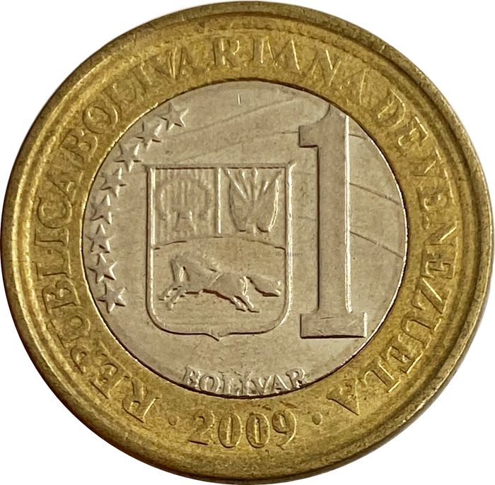1 боливар 2009 Венесуэла