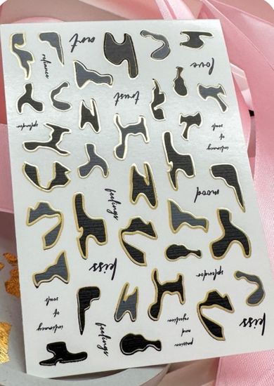 Слайдер-дизайн Crazy Shine Nails mini foil: Черные разводы