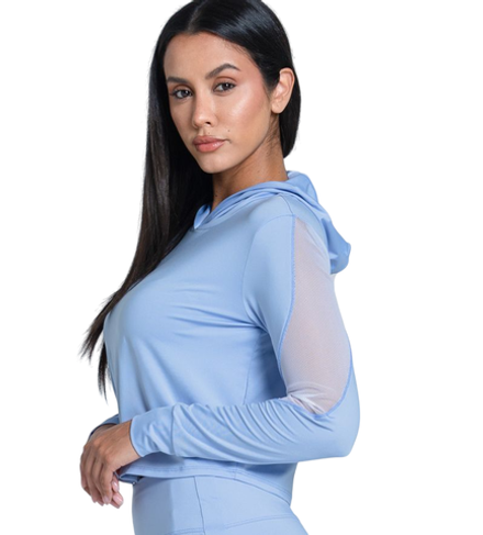 Женская теннисная футболка с длинным рукавом Lucky in Love Love - blav