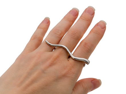 Кольцо на два пальца "Fluid"