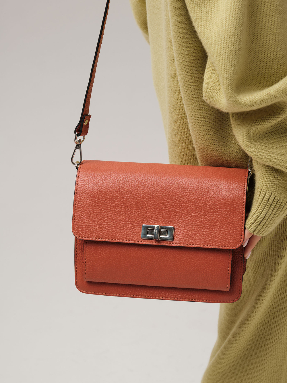 Сумка кросс-боди Deboro 30301 кирпич