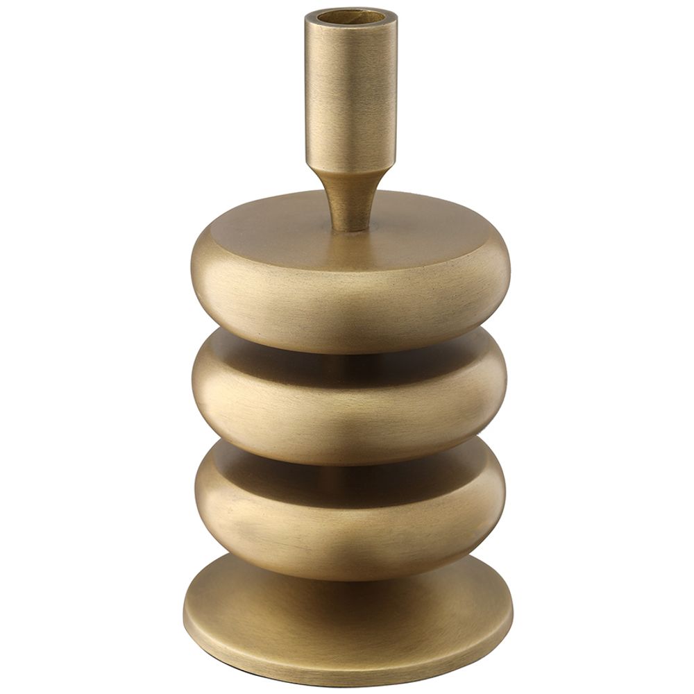 Подсвечник Stone, 20 см, античная латунь