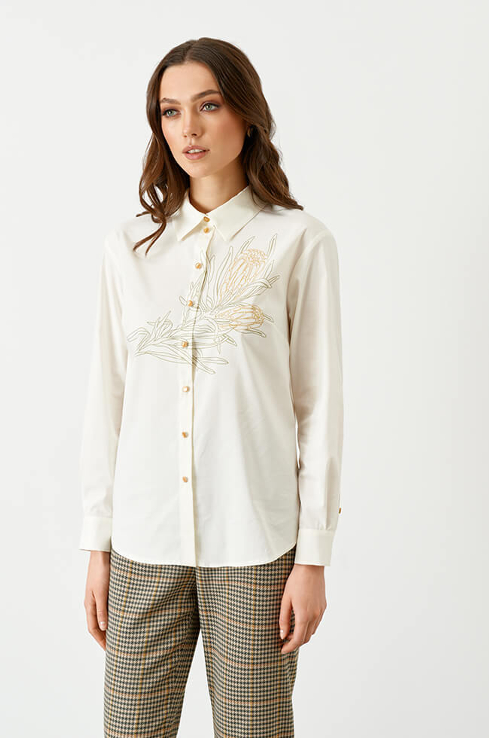 22713 Блузка женская (молочный)