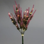 Светильник на солн.батарее (фигура на спице с подсветкой) «Лаванда» 73см, Розовый (свечение тепл.белый)