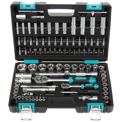 Набор слесарных инструментов Bartex, 1/2", 1/4", CrV сталь, кейс, 94 пр, шт