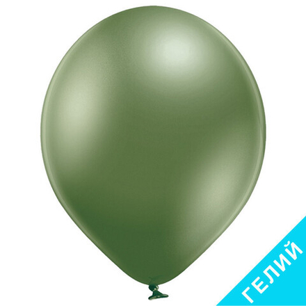 Воздушный шар, цвет 608 - зелёный лайм, хром, с гелием
