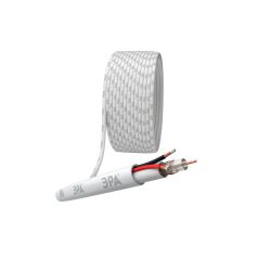 Кабель для аналогового видеонаблюдения ЭРА SIMPLE КВК-В-2+2x0,75 мм2 бухта 200 метров, белый | Кабель для видеонаблюдения