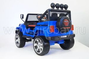 Детский электромобиль River Toys Jeep T008TT синий фото №5