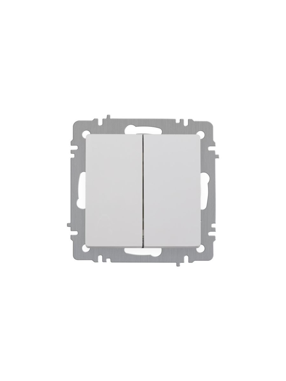 Выключатель 2-кл. СП Accent 6-104-01 10А IP20 250В AL/CU бел. Intro Б0063452