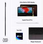 11" Планшет Apple iPad Pro 2024 11" Wi-Fi A2836 8/256 GB M4 Wi-Fi, 2420 x 1668, 120Гц, iOS, черный космос [mvv83ll/a]