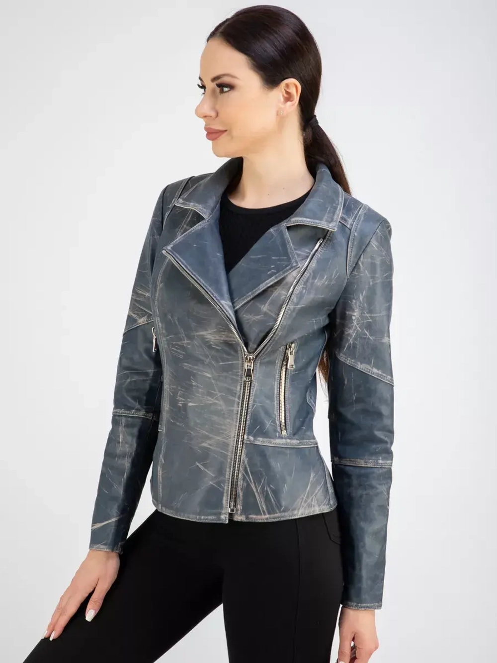 Куртка кожаная натуральная косуха