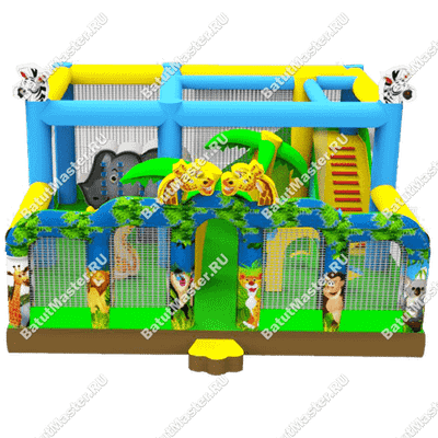 Коммерческий надувной батут "Законы джунглей макси"