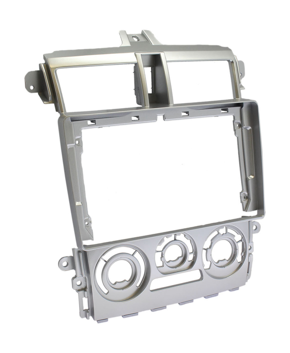 Комплект рамки с разъёмами 9" Mitsubishi Colt 6, Colt Plus 2002 - 2012 правый руль большая тип 2 серебро - Car-Smart 9626F2S