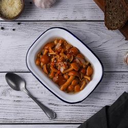 Блюдо для подачи 16*12 см h4 см 250 мл Blue Rim эмалированая сталь SUNNEX [1]