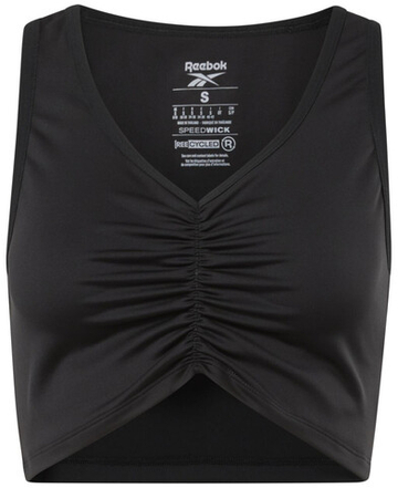 Женский топ теннисный Reebok Studio Ruched Cropped Tank Top W - черный