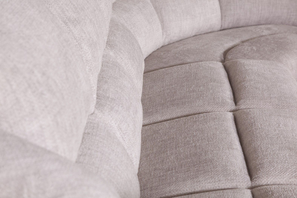 San-Remo угловой диван-кровать с реклайнером, микромех Rozy ivory