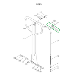 Рычаг управления режимом работы для гидравлических тележек DF25