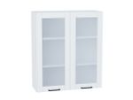 Шкаф верхний с 2-мя остекленными дверцами Флэт Плюс