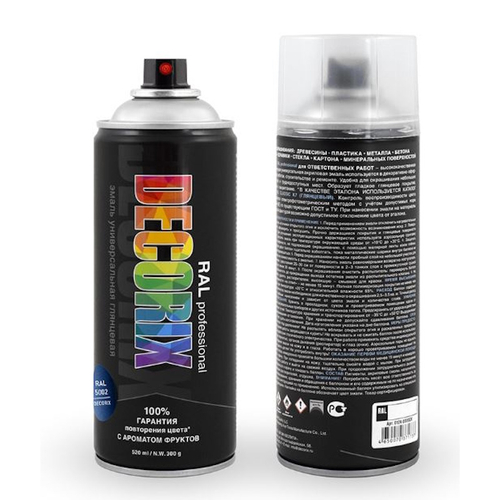 Эмаль аэроз. DECORIX акрил. Professional RAL 5002 ультрамарин 520мл  0138-5002 DX