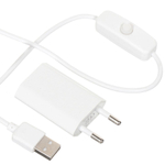 Светильник настольный на прищепке, USB+адаптер, белый, SPE17156-13/333934