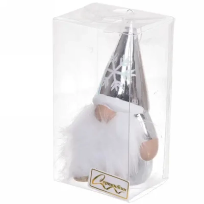 Ёлочная игрушка «Весёлый лесовичок» 6,5*5,5*13 см, серебро