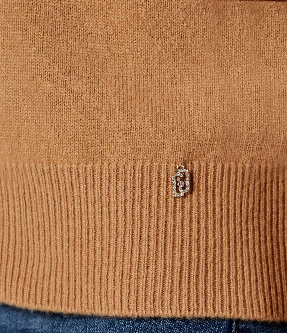 Шерстяной гольф Liu Jo - коричневый(WF4435 MS009)