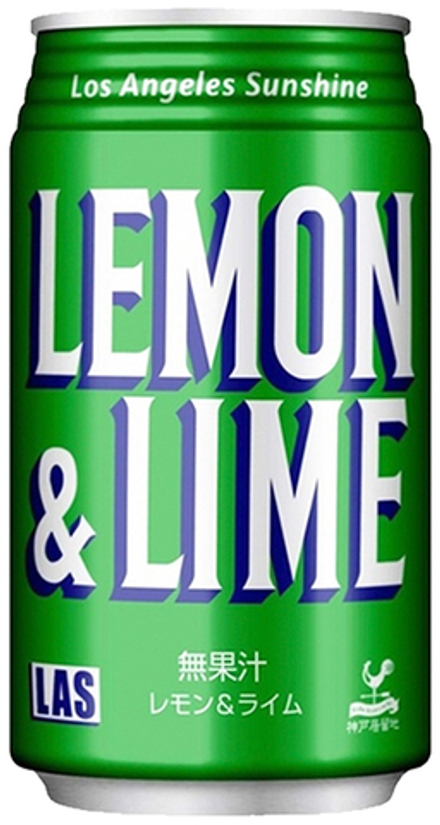 Газированный Напиток Томинага Кобэ Кёрюти Лимон и Лайм / Tominaga Kobe Kyoryuchi Lemon&Lime 0.35л - 24шт