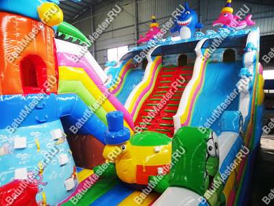 Коммерческий надувной батут "На морском дне" 15*8*8 м