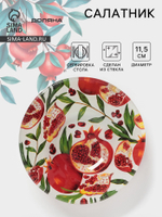 Салатник Доляна «Гранат», 150 мл, d=11.5 см, стекло, рисунок