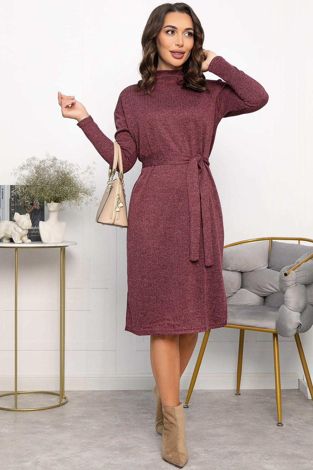 Платье В ритме мегаполиса (бордо) П14057-33М LT Collection