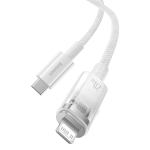 USB-C - Lightning Кабель Baseus Explorer STC Charging+Data 20W 1m - White