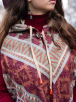Пончо женское шерстяное с орнаментом