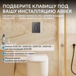 Кнопка смыва ABBER AC0124NG пневматическая, оружейная сталь