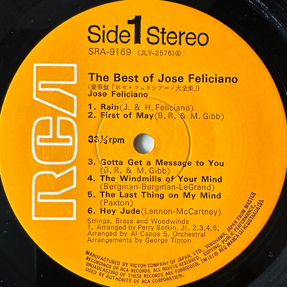 Jose Feliciano ‎– The Best Of Jose Feliciano 2LP (Япония 1974г.)