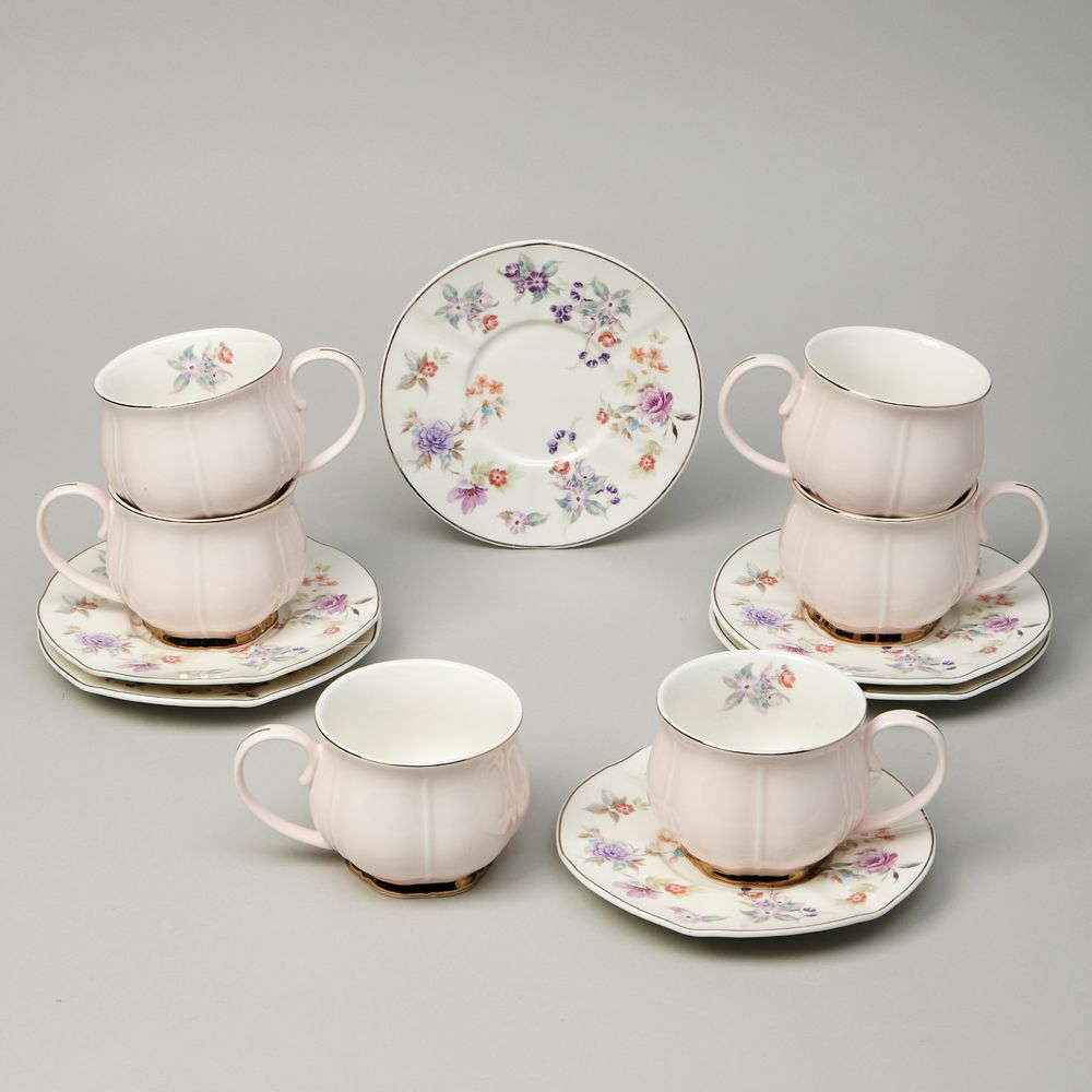 ЧАЙНЫЙ НАБОР LEFARD "ВРЕМЕНА ГОДА" НА 6 ПЕР. 12 ПР. 250 МЛ РОЗОВЫЙ