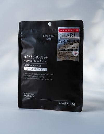 Маска для лица на основе морской спикулы и культуральной жидкости EVLISS Make.iN Hari Spicule + Human Stem Cells (nano capsules) Face Mask, 10 шт