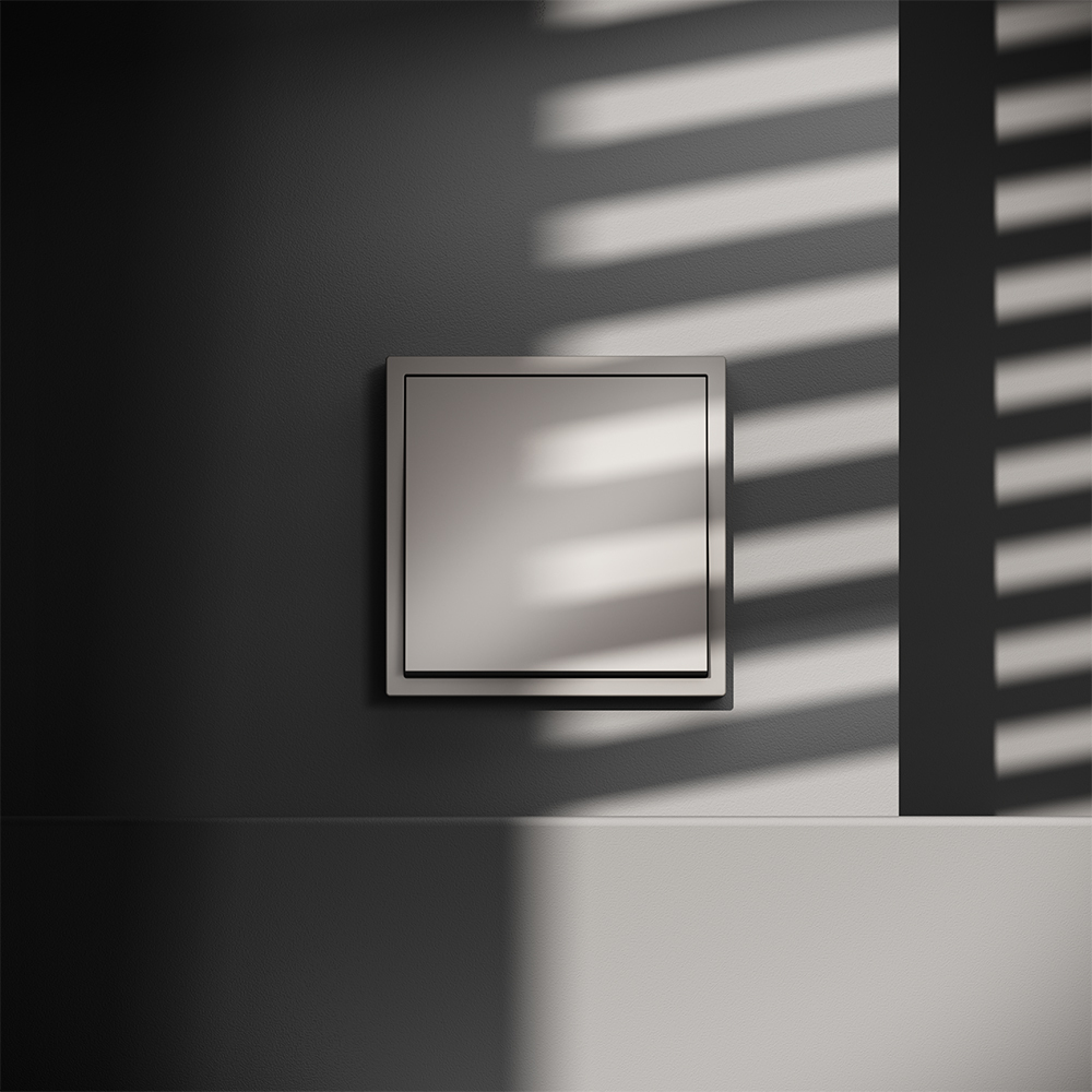 Выключатель с самовозвратом встраиваемый VOLTUM S70 одноклавишный 10А, (кашемир)